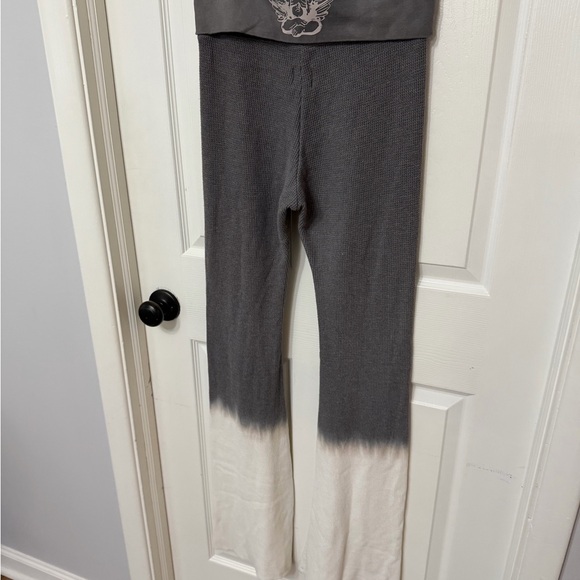 Boys Lie Silver Lining Thermal fold over legging Pants ★ Gray Dip Dye large - Picture 7 of 7